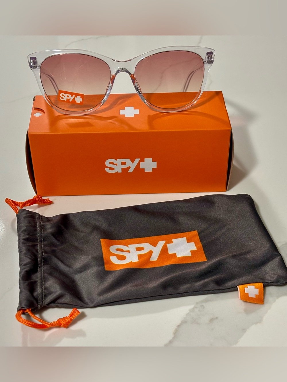 NWT Spy Sunglasses Spritzer Clear Pink Sunset